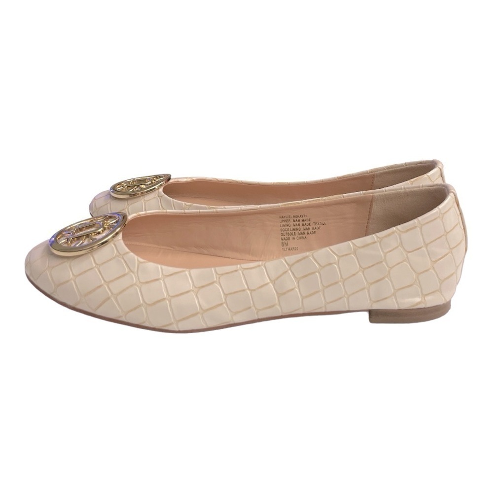 Nanette Lepore “ Haylie Flat” Sz 8M faux croc flats
